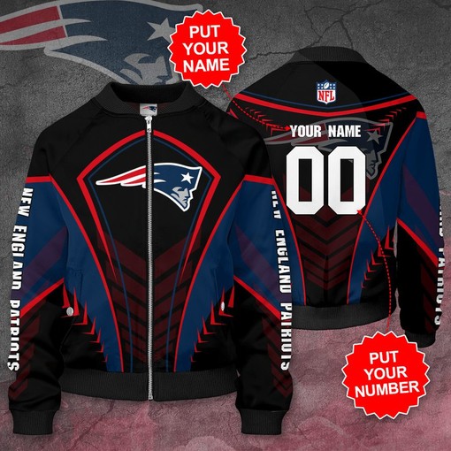 NFL New England Patriots Custom Name Number Special Bomber Jacket