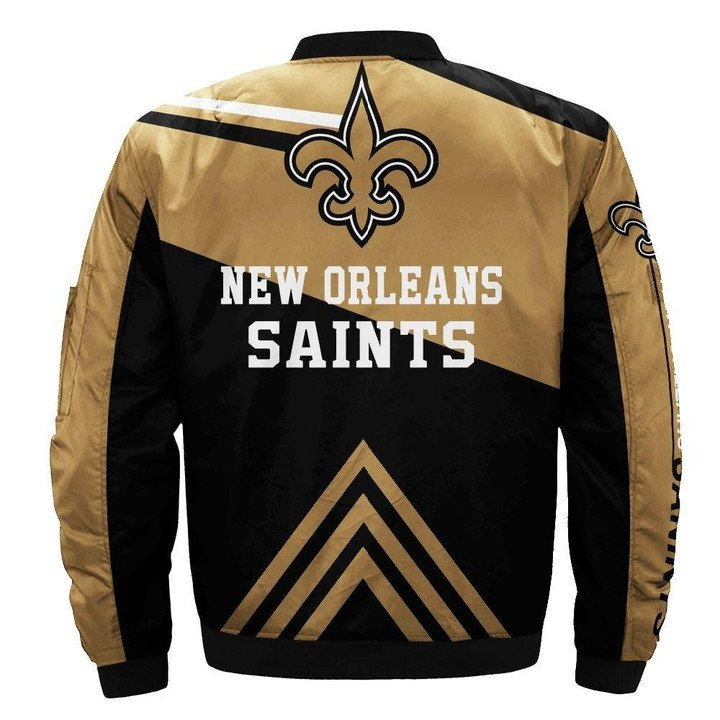 NFL New Orleans Saints Black Golden Arrow Bomber Jacket