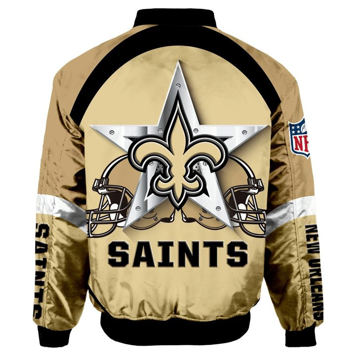 NFL New Orleans Saints Graphic Player Running Bomber Jacket