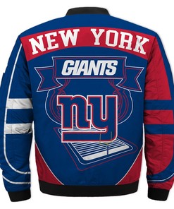 NFL New York Giants Blue Red Bomber Jacket V3