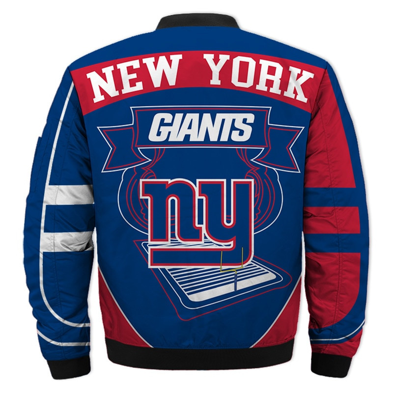 NFL New York Giants Blue Red Bomber Jacket V3