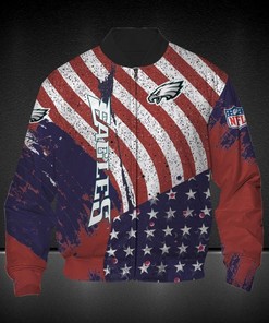 NFL Philadelphia Eagles American Flag Bomber Jacket
