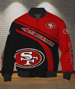 NFL San Francisco 49ers Red Black Bomber Jacket