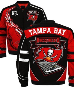 NFL Tampa Bay Buccaneers Red Black Bomber Jacket
