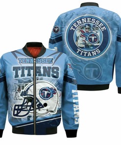 NFL Tennessee Titans Helmet Blue Bomber Jacket