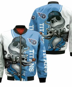 NFL Tennessee Titans Jack Skellington Anh Zero Bomber Jacket