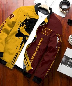 NFL Washington Commanders Yellow Brown Limited Bomber Jacket