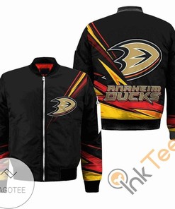 NHL Anaheim Ducks Black Bomber Jacket