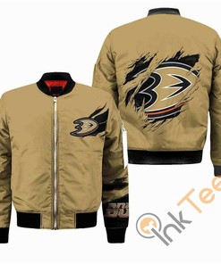 NHL Anaheim Ducks Gold Scratch Bomber Jacket