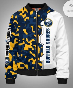 NHL Buffalo Sabres Camo White Bomber Jacket
