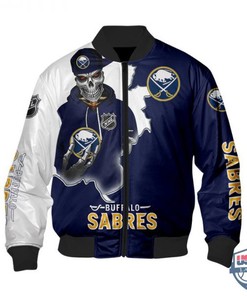 NHL Buffalo Sabres Death Skull Bomber Jacket
