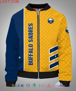 NHL Buffalo Sabres Gold Blue Special Bomber Jacket