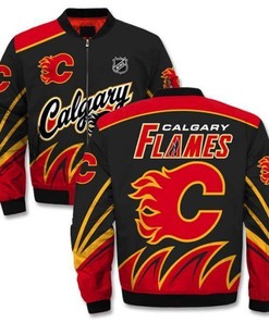 NHL Calgary Flames Printful Bomber Jacket