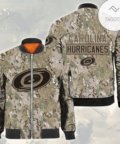 NHL Carolina Hurricanes Camo Bomber Jacket