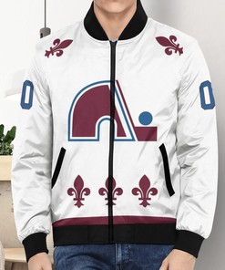 NHL Colorado Avalanche Custom Name Number Nordiques Jersey Bomber Jacket