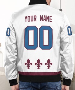 NHL Colorado Avalanche Custom Name Number Nordiques Jersey Bomber Jacket