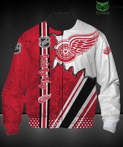 NHL Detroit Red Wings Logo Scratch Fanmade Bomber Jacket