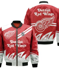 NHL Detroit Red Wings Red Bomber Jacket