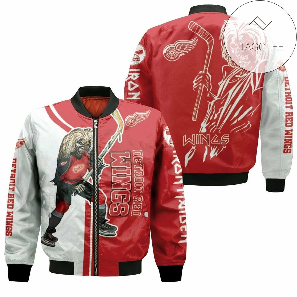 NHL Detroit Red Wings Zombie For Fans Bomber Jacket
