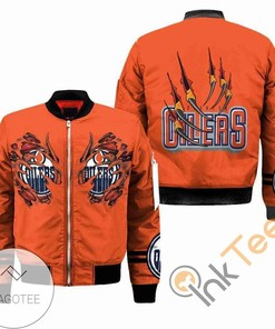 NHL Edmonton Oilers Orange Claws Gift For Fans Bomber Jacket
