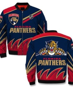 NHL Florida Panthers Blue Bomber Jacket