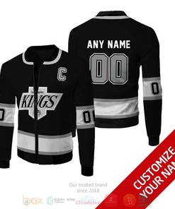 NHL Los Angeles Kings Custom Name Number Black Bomber Jacket