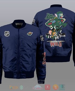 NHL Minnesota Wild Tom And Jerry Bomber Jacket