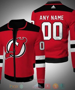 NHL New Jersey Devils Custom Name Number Red Bomber Jacket