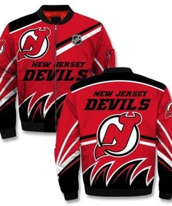 NHL New Jersey Devils Red Bomber Jacket