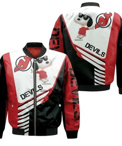 NHL New Jersey Devils Snoopy For Fans Bomber Jacket