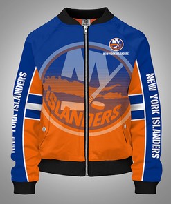 NHL New York Islanders Blue Orange Bomber Jacket