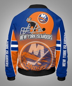 NHL New York Islanders Blue Orange Bomber Jacket