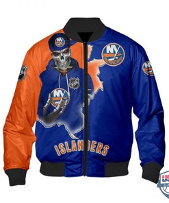 NHL New York Islanders Death Skull Bomber Jacket