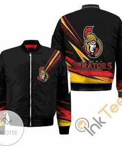 NHL Ottawa Senators Black Bomber Jacket