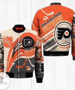 NHL Philadelphia Flyers Orange Bomber Jacket