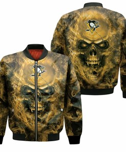 NHL Pittsburgh Penguins Skull Bomber Jacket