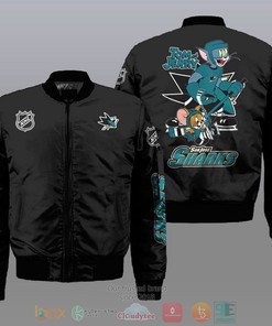 NHL San Jose Sharks Tom And Jerry Bomber Jacket