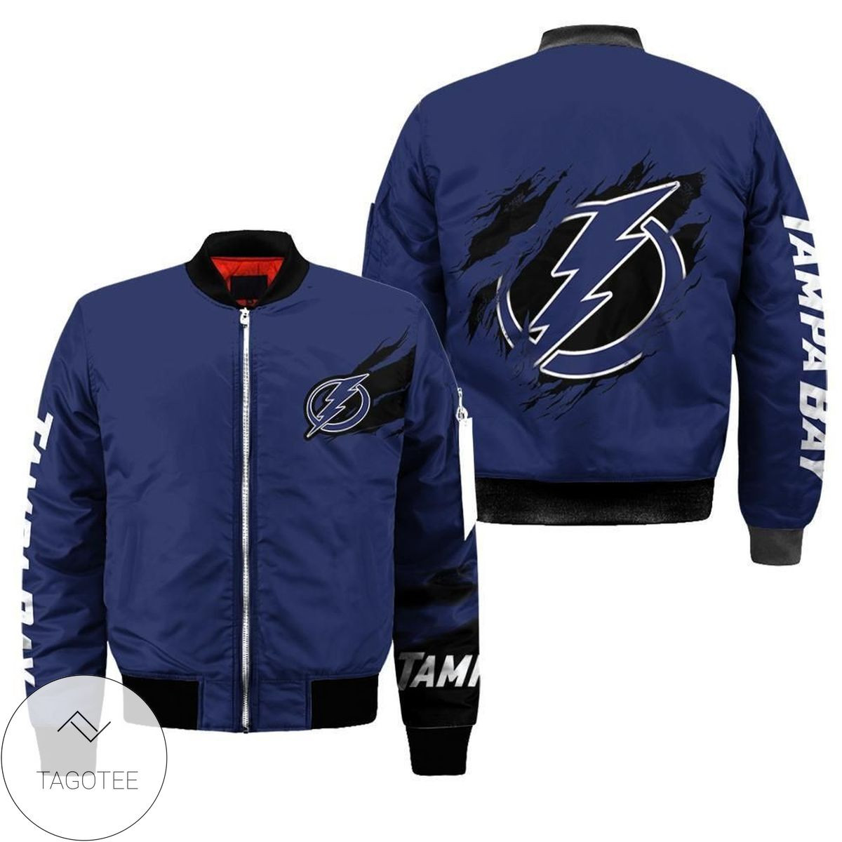 NHL Tampa Bay Lightning Navy Bomber Jacket