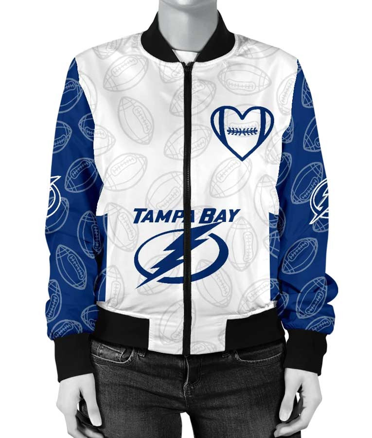 NHL Tampa Bay Lightning White Bomber Jacket