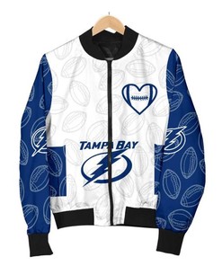 NHL Tampa Bay Lightning White Bomber Jacket