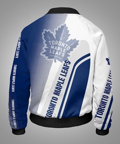 NHL Toronto Maple Leafs Blue White Bomber Jacket