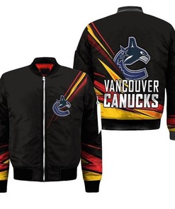 NHL Vancouver Canucks Black Bomber Jacket