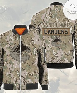 NHL Vancouver Canucks Camo Bomber Jacket