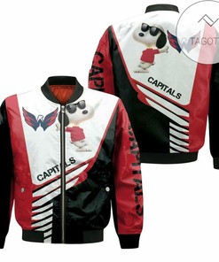 NHL Washington Capitals Snoopy For Fans Bomber Jacket