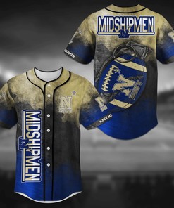 Navy Midshipmen NCAA Baseball Jersey Shirt Grenade