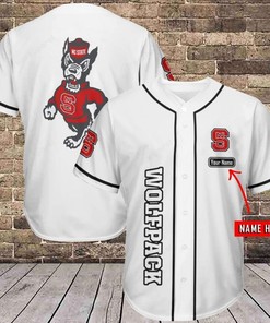 Nc State Wolfpack Personalized Baseball Jersey Shirt 344
