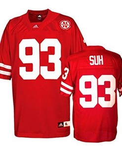 Nebraska Cornhuskers #93 Ndamukong Suh Red Football Jersey