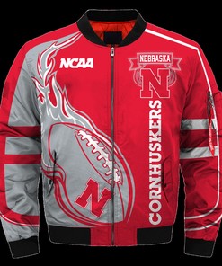 Nebraska Cornhuskers Jacket 3D Printed Fire Ball