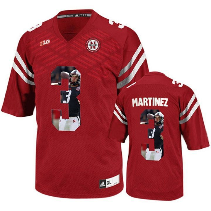Nebraska Cornhuskers Taylor Martinez Red Printing Player Portrait Football Jersey