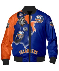 New York Islanders Varsity Jacket Skull